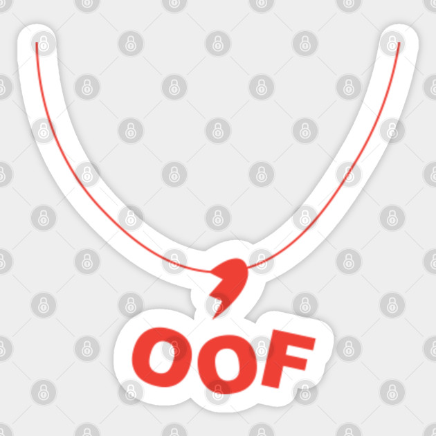 Roblox Necklace Broken Heart Roblox Oof Sticker Teepublic - roblox meme stickers teepublic