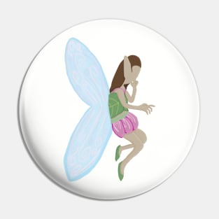 Fairy plant elf pixie girl hand drawn Pin