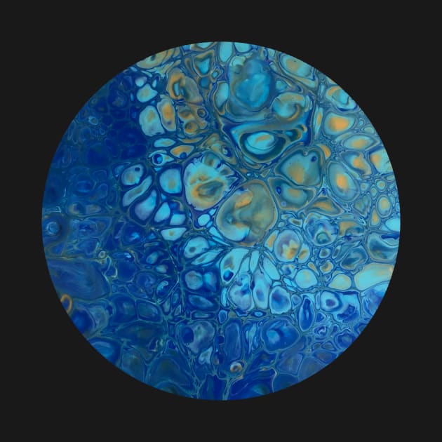 Blue and Yellow / Acrylic Pouring by nathalieaynie