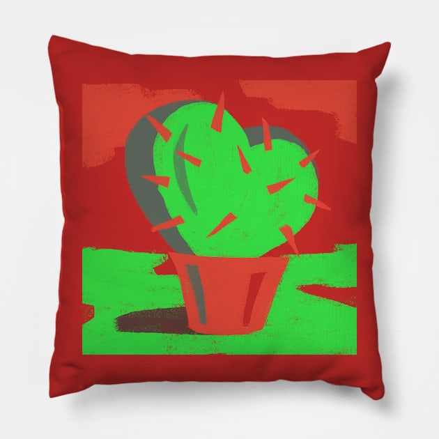 Love cactus Pillow by Ganna_Panna