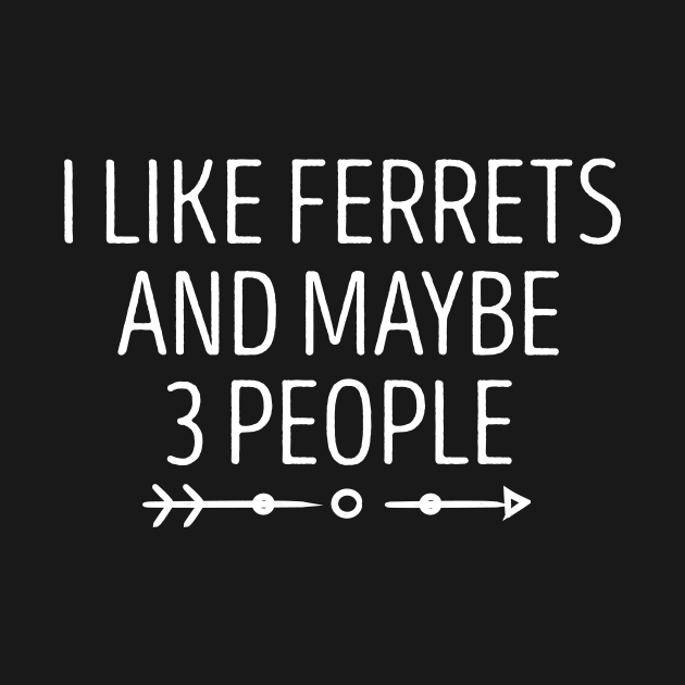 I like ferrets and maybe 3 people , Ferret Quote, Ferret Lover Gift, Ferret Owner Gift,Ferret Mom / Funny ferret gift for mens and womens / ferret idea design by First look