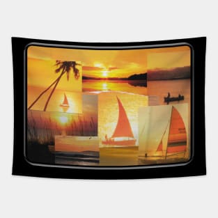 Sunset Sailing Tapestry