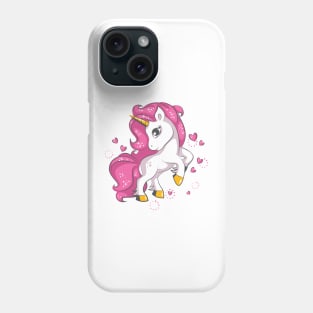 Cute little pink unicorn Phone Case