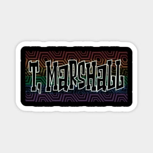 LGBTQ PATTERN AMERICA MARSHALL Magnet