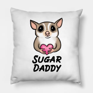 Sugar Daddy, Black, for Sugar Glider Lovers Pillow