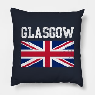 Glasgow England United Kingdom Union Jack Pillow