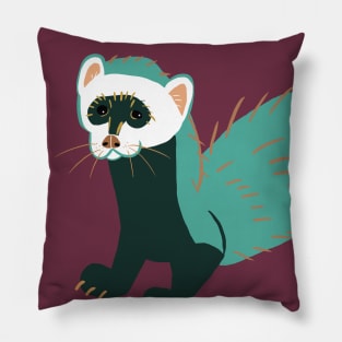 Blue Ferret Pillow