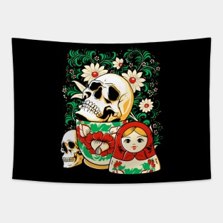 Skull Matryoshka Tapestry