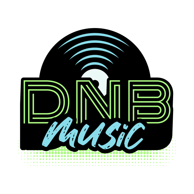 DNB - Music Vinyl (blue/green) by DISCOTHREADZ 