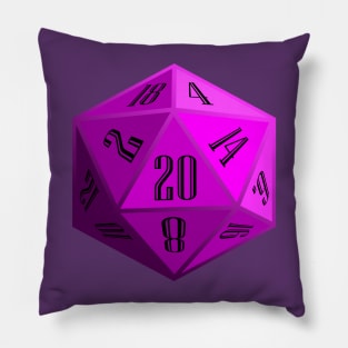 Purple D20 Pillow