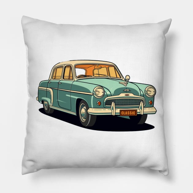 1957's classic car Pillow by Aldrvnd