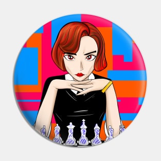 the talented beth harmon in chess games Pin