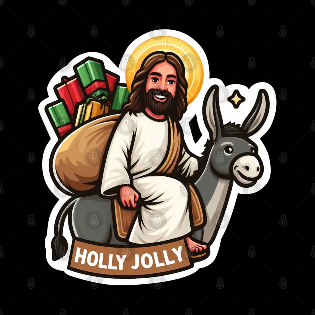 Holly Jolly Jesus Donkey Christmas gifts by Plushism