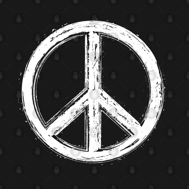 Grunge Peace Symbol by Florin Tenica