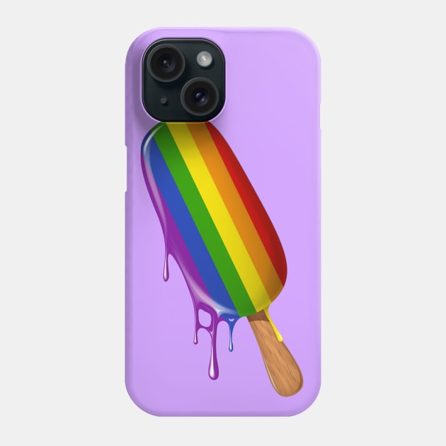 LGBT Shirt Support, Ice Cream Rainbow Flag Lesbian Gay Pride Phone Case by Happy Lime