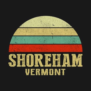 SHOREHAM VERMONT Vintage Retro Sunset T-Shirt