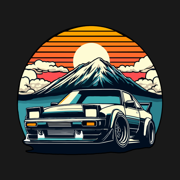 JDM car Japanese Retro Car Racing Drifting Legend Tuning by KromADesign