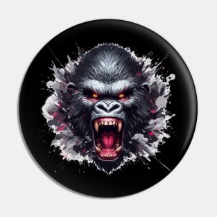 Gorilla Power Angry Ape Pin