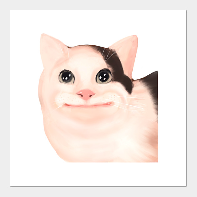 Polite Cat Meme Cat Memes Affiche Et Impression D Art Teepublic Fr Cats do not smile in the same way as humans. polite cat meme