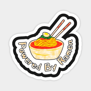 Powered by Ramen Cute Watercolor for Foodies Magnet