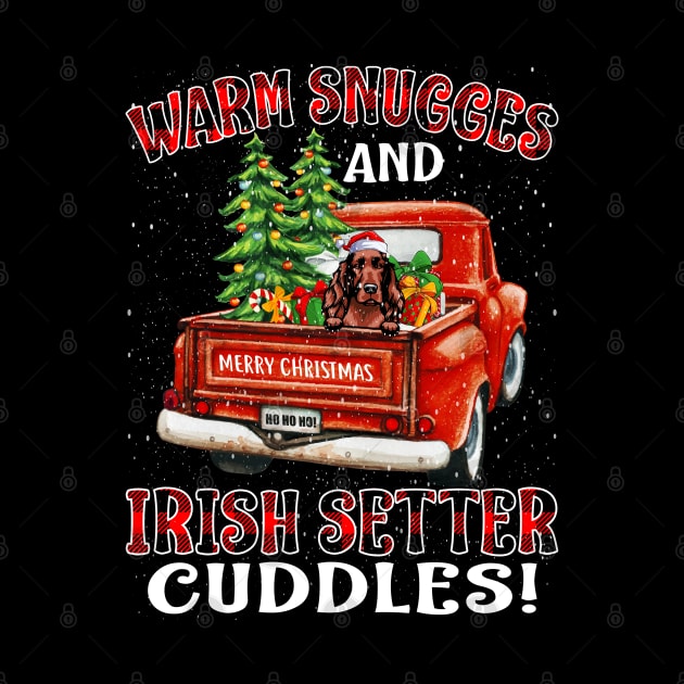 Warm Snuggles And Irish Setter Cuddles Ugly Christmas Sweater by intelus