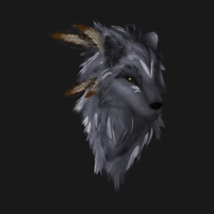 The Native Wolf (colored grey version) T-Shirt