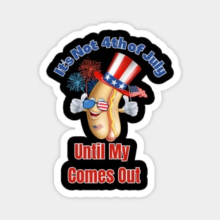 It's Not The 4th of July Until My Wiener Comes Out Magnet