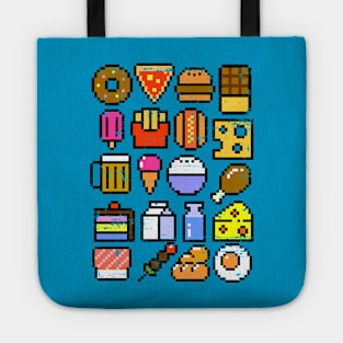 8 bit foodie v2 Tote