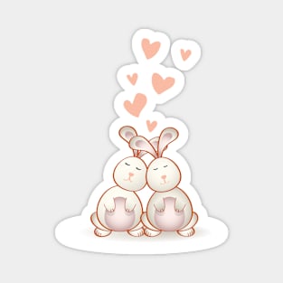 Bunnies in Love Magnet