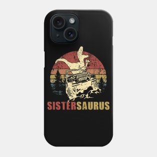 Vintage Jeep T-Shirt SisterSaurus Jeep Gift Phone Case