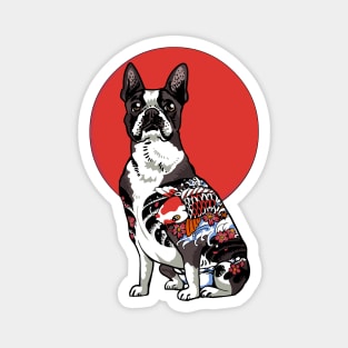 Boston Terrier Yakuza Magnet