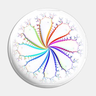 radial rainbow on white Pin