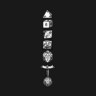 Dice Sword Funny Dungeons And Dragons DND D20 Lover T-Shirt