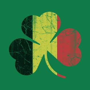 Belgium Flag Shamrock St Patricks Day T-Shirt