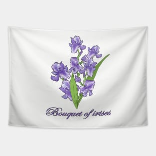 Irises-Spring flowers Tapestry