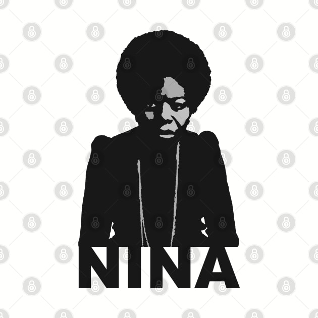 Nina Simone Jazz Minimal Vintage Art by BarryJive