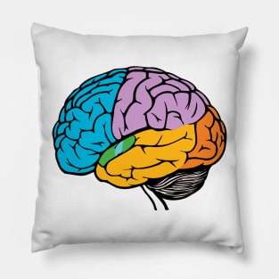 Parts Of The Human Brain - Simple Brain Draw Pillow