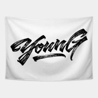 Young rough style lettering Tapestry