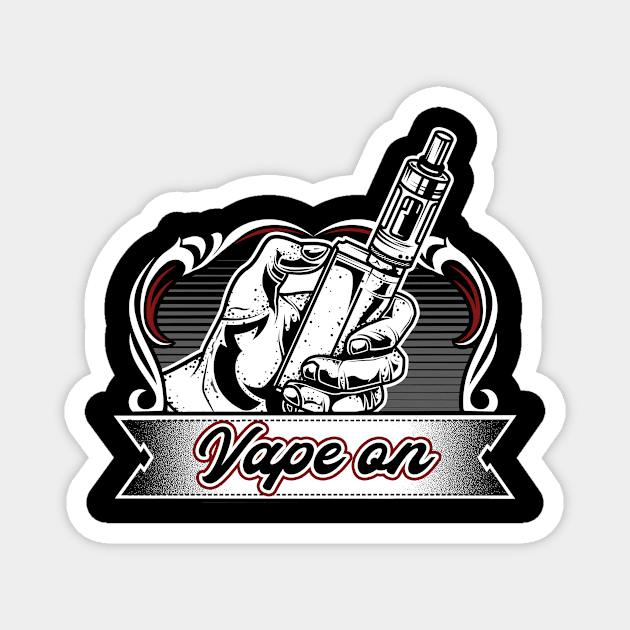 Vape On Vaper Vintage Vaping Magnet by Foxxy Merch