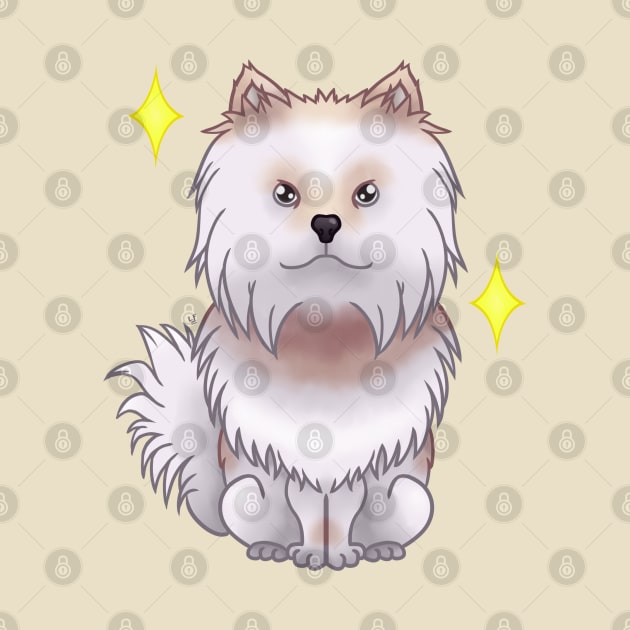 White pomeranian by LemonFur