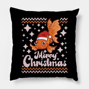 Goldfish Christmas Pillow