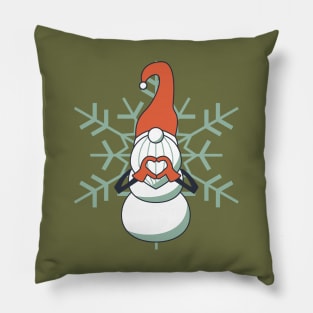 Snow Gnome snowman Pillow