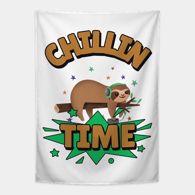 CHILLIN Sloth Tapestry by SartorisArt1