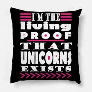 Unicorns unicorn proof rainbow gift Pillow