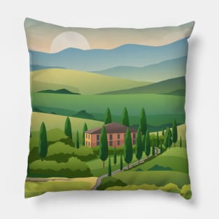 Tuscany, Italy Countryside Pillow