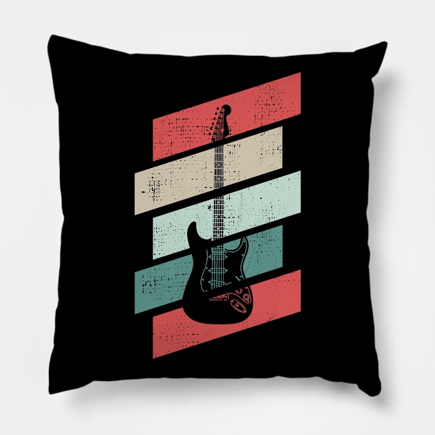 Retro Vintage S-Style Electric Guitar Pillow by nightsworthy