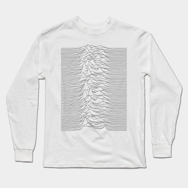 Unknown Pleasures (black lines) - Unknown Pleasures - Long Sleeve T ...