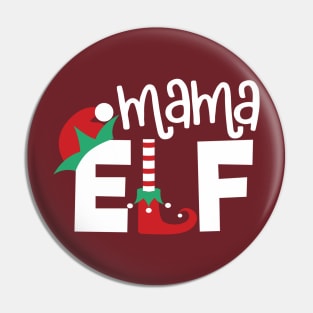 Mama elf Christmas Pin