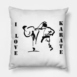 i love karate 1 Pillow