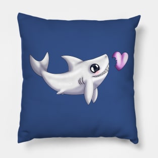 Shark Bites! (White) Pillow